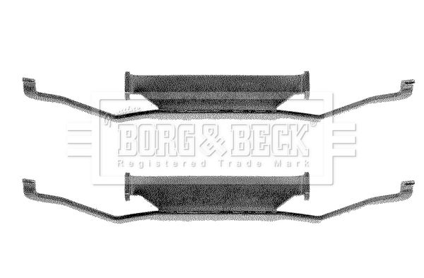 BORG & BECK Комплектующие, колодки дискового тормоза BBK1127